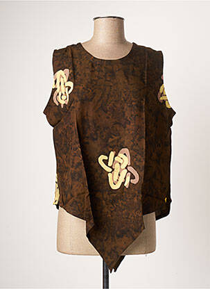 Top sans manche sans manche marron DOU-DOU'S femme