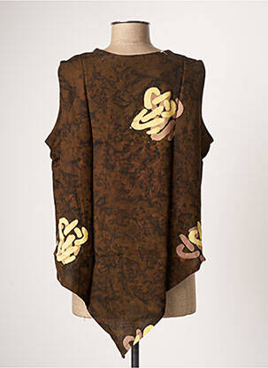 Top sans manche sans manche marron DOU-DOU'S femme