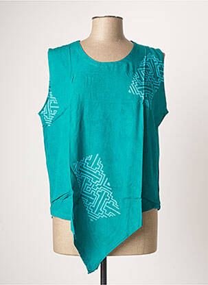 Top sans manche sans manche vert DOU-DOU'S femme