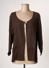 Veste casual col rond marron GARUDA GARUZO femme