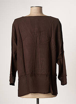 Veste casual col rond marron GARUDA GARUZO femme
