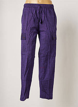 Pantalon droit violet PALME pour femme