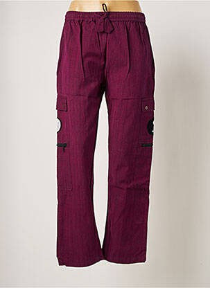 Pantalon droit violet PALME pour femme
