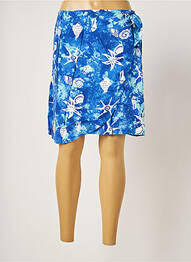 Jupe courte coupe droite bleu PALME femme