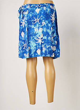 Jupe courte coupe droite bleu PALME femme