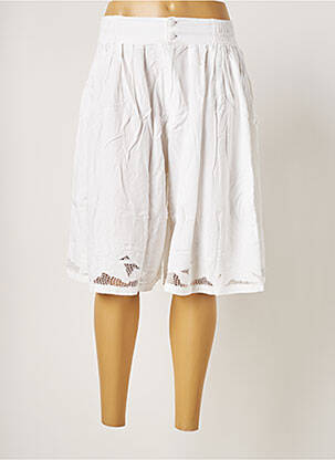 Jupe mi-longue taille normale blanc PALME femme