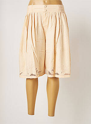 Jupe mi-longue taille normale beige PALME femme