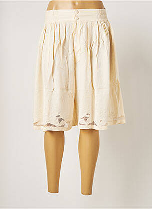Jupe mi-longue stretch beige PALME femme