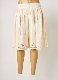 Jupe mi-longue taille normale beige PALME femme