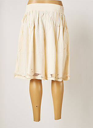 Jupe mi-longue stretch beige PALME femme