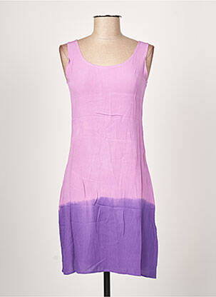Robe mi-longue sans manche sans manche violet PALME femme