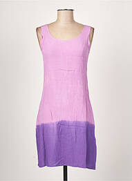 Robe mi-longue sans manche sans manche violet PALME femme