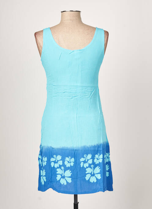 Robe mi-longue bleu PALME pour femme