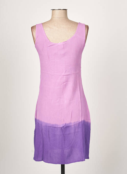 Robe mi-longue violet PALME pour femme