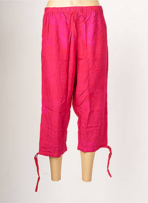 Pantacourt taille haute taille haute rose DOU-DOU'S femme