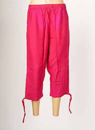 Pantacourt taille élastique taille haute rose DOU-DOU'S femme
