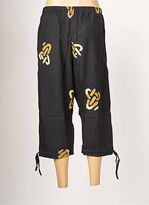 Pantacourt taille haute taille haute noir CHIC BATIK femme