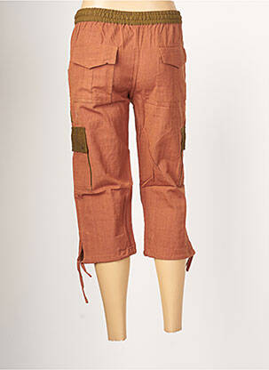 Pantacourt taille élastique taille normale marron PALME femme