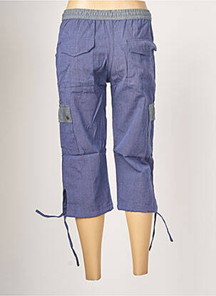 Pantacourt taille élastique taille normale bleu PALME femme
