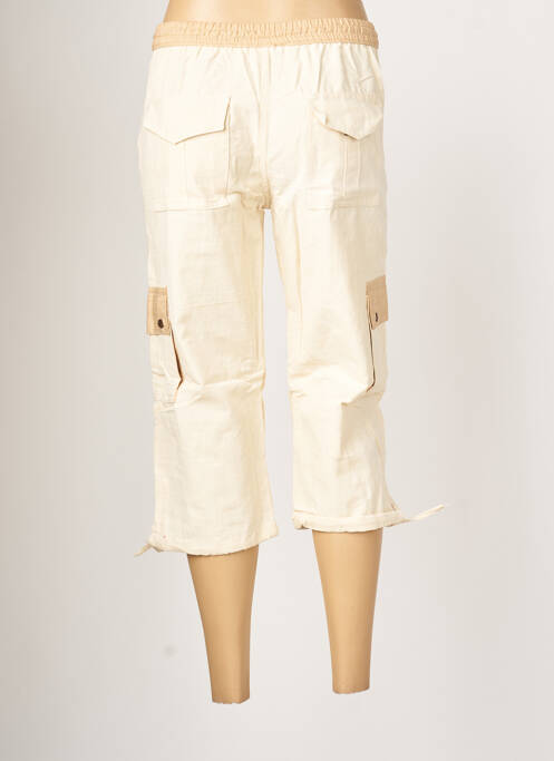Pantacourt taille élastique taille normale beige PALME femme
