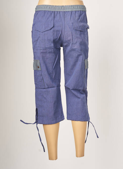 Pantacourt taille élastique taille normale bleu PALME femme