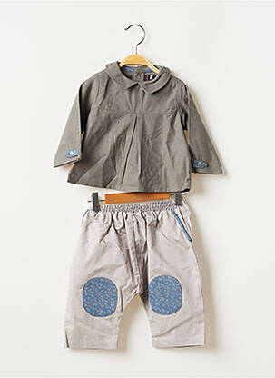 Ensemble pantalon manches longues gris MARTINA LONDON fille