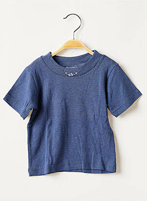 T-shirt stretch manches courtes bleu L'ILE AUX FEES fille