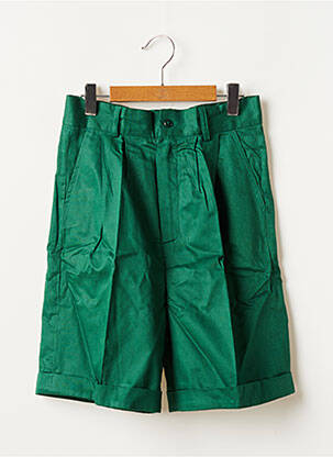 Bermuda poches taille ajustable vert TINA KELY fille