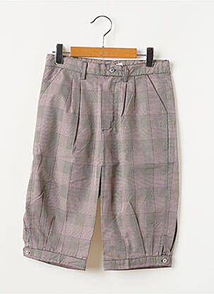 Pantacourt tissage popeline taille ajustable gris L'ILE AUX FEES fille
