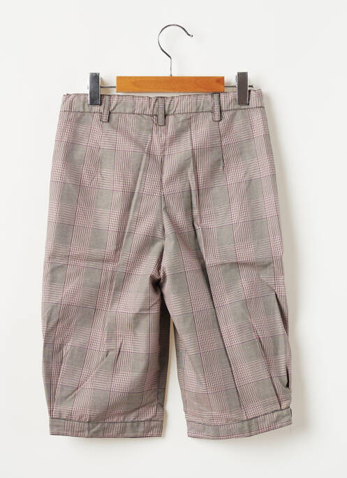 Pantacourt tissage popeline taille ajustable gris L'ILE AUX FEES fille