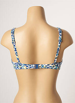 Haut de maillot de bain stretch haut soutien-gorge emboitant bleu BELCOR femme