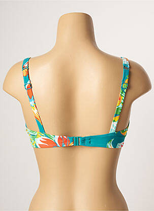 Haut de maillot de bain stretch haut soutien-gorge emboitant bleu BELCOR femme