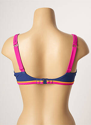 Haut de maillot de bain stretch haut soutien-gorge emboitant bleu BELCOR femme