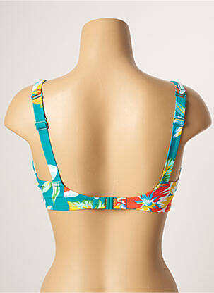 Haut de maillot de bain stretch haut soutien-gorge emboitant bleu BELCOR femme