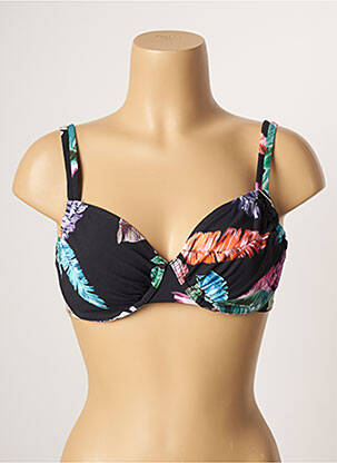 Haut de maillot de bain stretch noir BELCOR femme