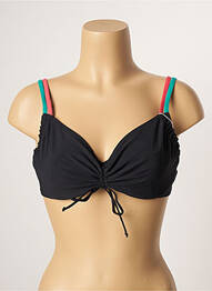 Haut de maillot de bain stretch haut soutien-gorge emboitant noir BELCOR femme