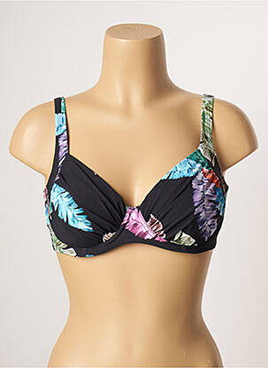 Haut de maillot de bain stretch noir BELCOR femme