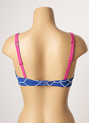 Haut de maillot de bain stretch haut soutien-gorge moulé bleu BELCOR femme