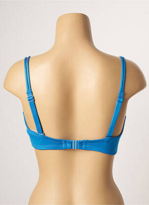 Haut de maillot de bain stretch haut soutien-gorge balconnet bleu BELCOR femme