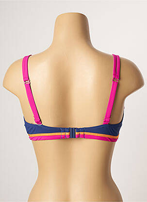 Haut de maillot de bain stretch haut soutien-gorge moulé bleu BELCOR femme