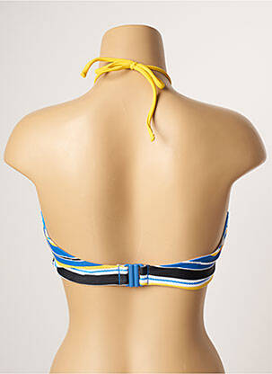 Haut de maillot de bain stretch haut soutien-gorge balconnet bleu BELCOR femme