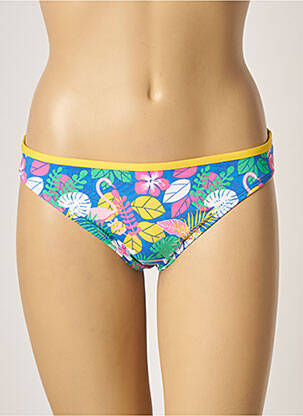 Bas de maillot de bain imprimé fantaisie culotte bleu CHERRY BEACH femme