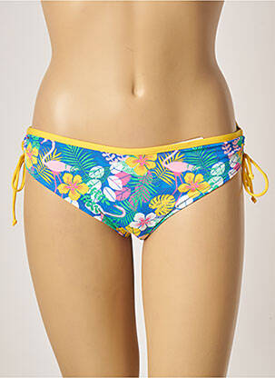 Bas de maillot de bain imprimé fantaisie culotte bleu CHERRY BEACH femme