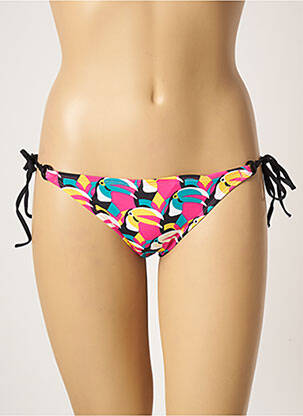 Bas de maillot de bain imprimé fantaisie bikini rose CHERRY BEACH femme