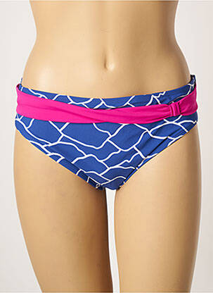 Bas de maillot de bain imprimé fantaisie culotte bleu BELCOR femme