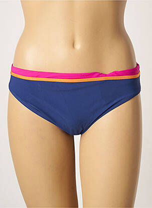 Bas de maillot de bain imprimé rayures culotte bleu BELCOR femme