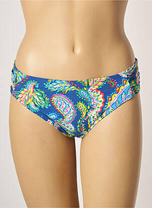 Bas de maillot de bain stretch culotte bleu BELCOR femme