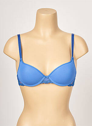 Soutien-gorge effet matière satinée haut soutien-gorge moulé bleu PASSIONATA femme