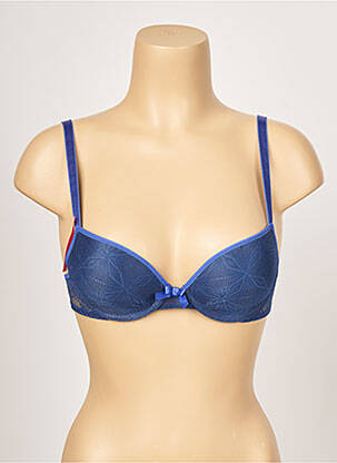Soutien-gorge effet matière satinée haut soutien-gorge push-up bleu PASSIONATA femme