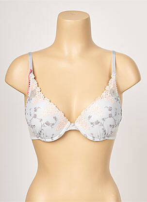 Soutien-gorge effet matière satinée haut soutien-gorge push-up bleu PASSIONATA femme